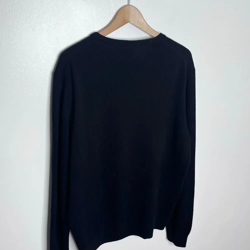 J.Crew Black 100% Cashmere Crewneck Sweater XL
